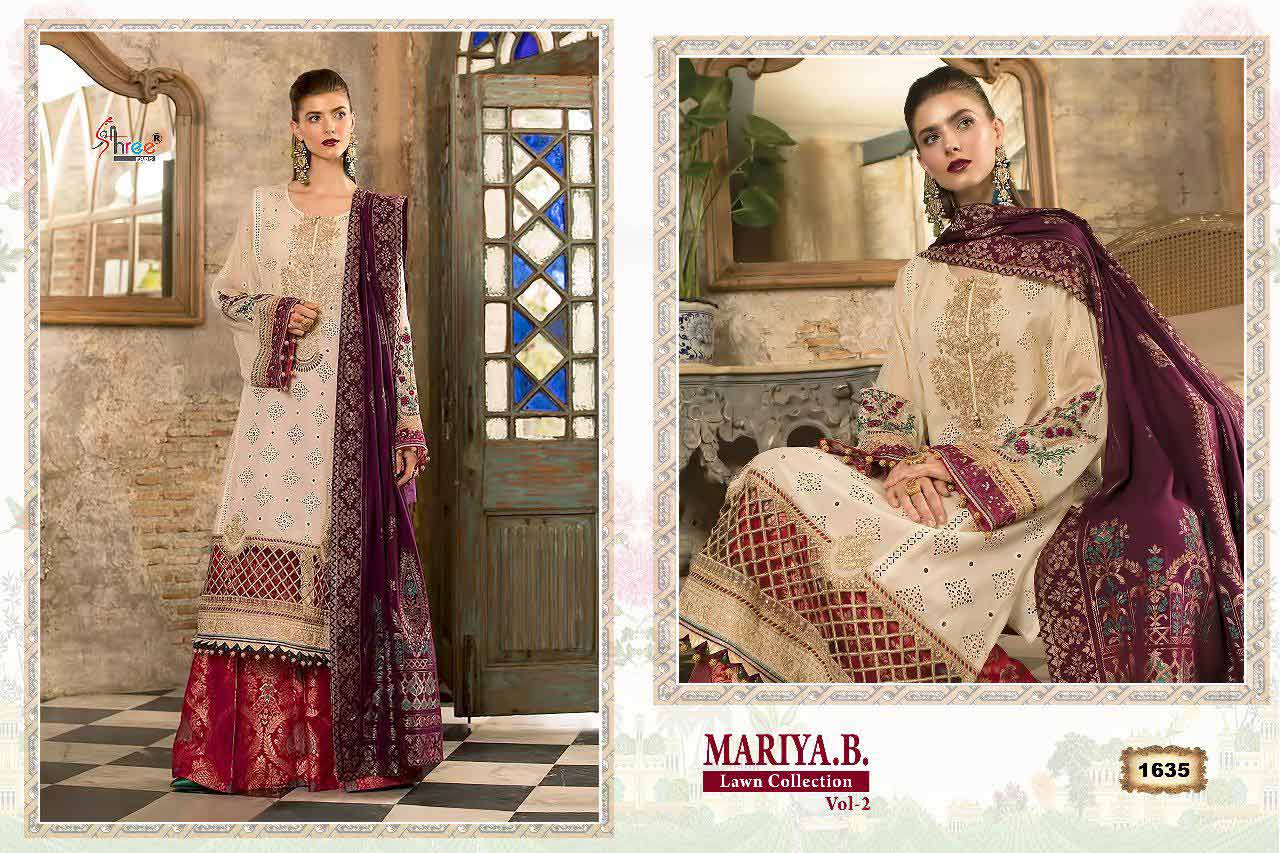 Shree Fabs Maria B Lawn Vol 2 Embroidery Pakistani Suits Shree Fabs Maria B Lawn Vol 2 Embroidery Pakistani Suits